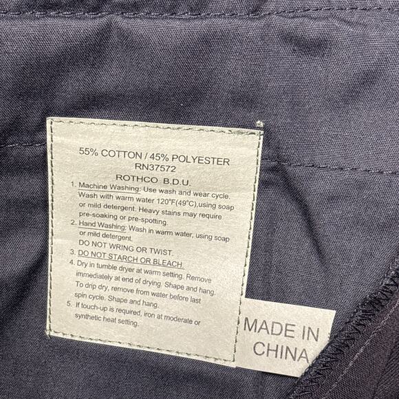 Men's Black Military BDU Pants Cargo Work Utility Bottoms Fatigue Trouser SizeXL - Picture 4 of 7